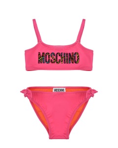 Купальник с леопардовым лого Moschino