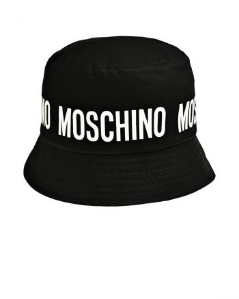 Панама с белым лого, черная Moschino