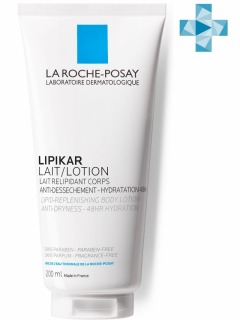 La Roche-Posay Молочко для лица и тела для сухой и очень сухой кожи младенцев, детей и взрослых, 200 мл (La Roche-Posay, Lipikar)