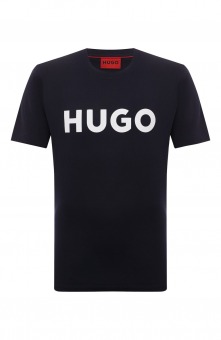 Хлопковая футболка HUGO